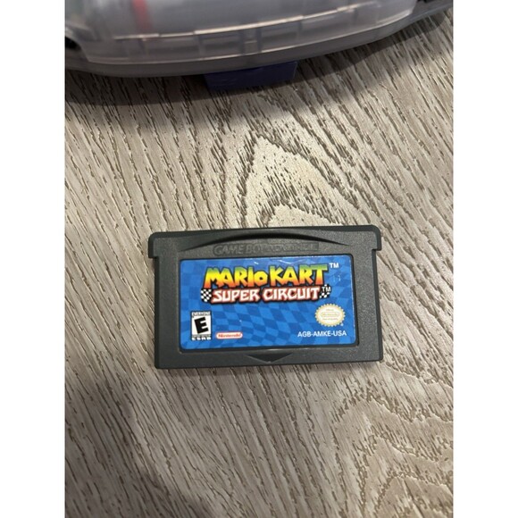 Nintendo Game Boy Advance Model AGB-001 Clear Glacier Mario Kart Game Works - Picture 4 of 10